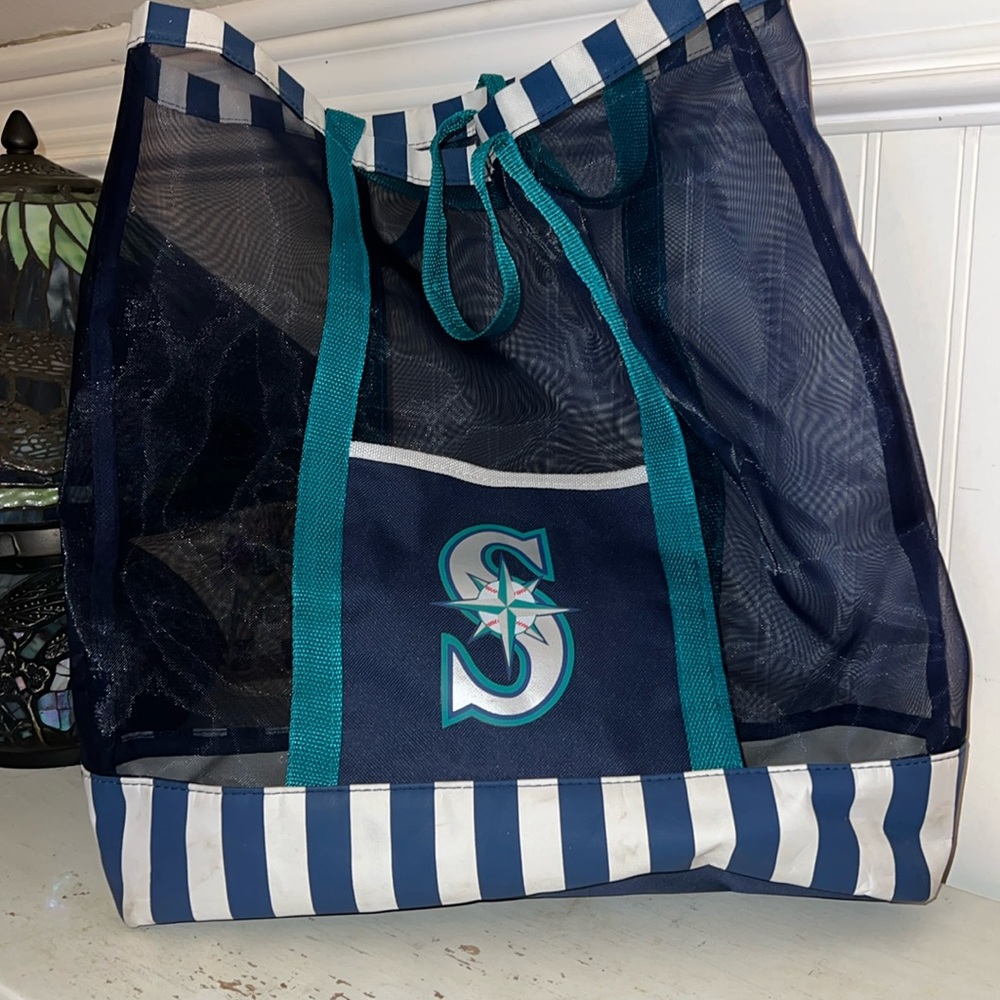 Vintage 90s Seattle Mariners baseball tote bag beach bag